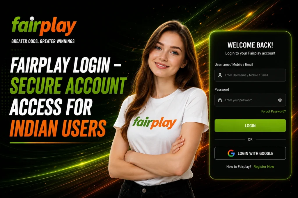 The FairPlay Login gives registered users a convenient way to access their account and manage available platform features.